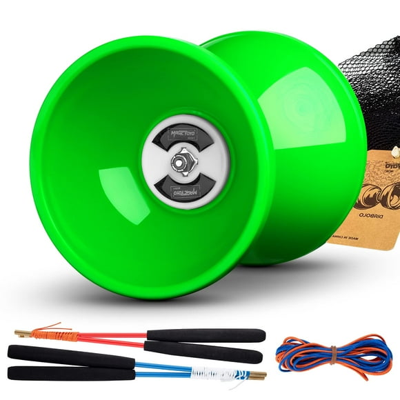 Diabolo MAGICYOYO Pro con triple rodamiento, color verde, tamaño mediano, 13 cm