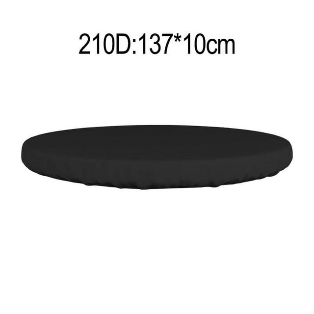 Bgsha Housse de Table Ronde Résistante aux Intempéries pour Meubles d'Extérieur 92x10cm Noir