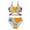 Style C, variant on Teen Girls Swimsuits Two-Piece Heart Print Bikini Adjustable Shoulder Straps Swimsuit Kids Bikini with Chest Pad