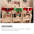 thumbnail image 3 of Injueey Funda para silla de Navidad de pierna larga, banda antideslizante para comedor, Festival de Navidad, cinturón de cintura de alce bonito, funda Kits de decoración para fiestas Elfo verde Injueey HA069383-02, 3 of 6