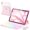 Pink Mouse, variant on 7 Rainbow Backlight Rechargeable Detachable Keyboard Kit with Silent Mouse, 360 Swivel Magnetic Stand Case & Pencil Holder for iPad Air 4/5/6/7 10.9/11 M Series,Purple