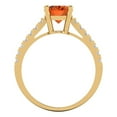 thumbnail image 4 of Clara Pucci 14K Yellow Gold 2.21ct Ruby Solitaire with Accents Ring, 4 of 7