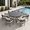 Black Table-Wheat Cushion, variant on DIFY 5PCS Outdoor Patio Dining Set 41" Round Table and 4 Rattan Chairs, Balck&Wheat