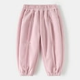 thumbnail image 3 of Gfyviroh 3-10 Y Toddler Kids Cotton Pants Little Girls Pleated Cuffed Pants with Pockets Soft Elastic Waist Sport Pants, 3 of 5