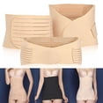 thumbnail image 2 of 3 in 1 Postpartum Belly Wrap for Women - Abdominal Support Girdle, C-Section Recovery & Post Pregnancy Belly Band with Breathable Compression, Skin Color,XL, 2 of 13