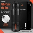thumbnail image 2 of Squatz 24 Oz Poseidon Series Water Bottle for Protein and Fruit Shakes W/ Fruit Infuser Strainer, 2 of 7