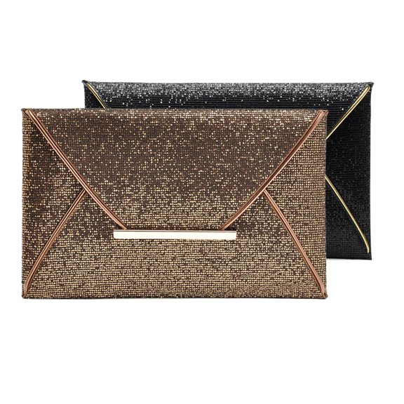 LOLIPPYY 1Pc Coffee Evening Envelope Handbag Lightweight Sequin Clutch for Formal Dinner Events