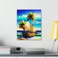 thumbnail image 4 of Beach Boat Palm Tree Canvas Wall Prints Online USA Free Shipping ?? 50% OFF, 4 of 7