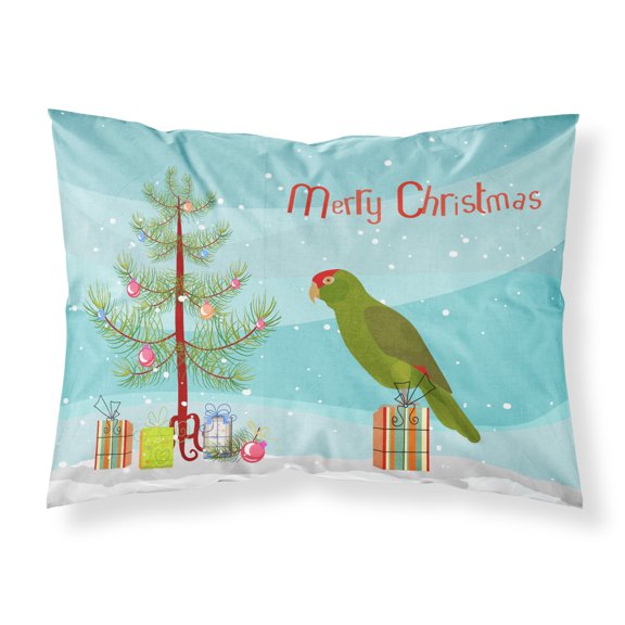 Amazon Parrot Merry Christmas Fabric Standard Pillowcase