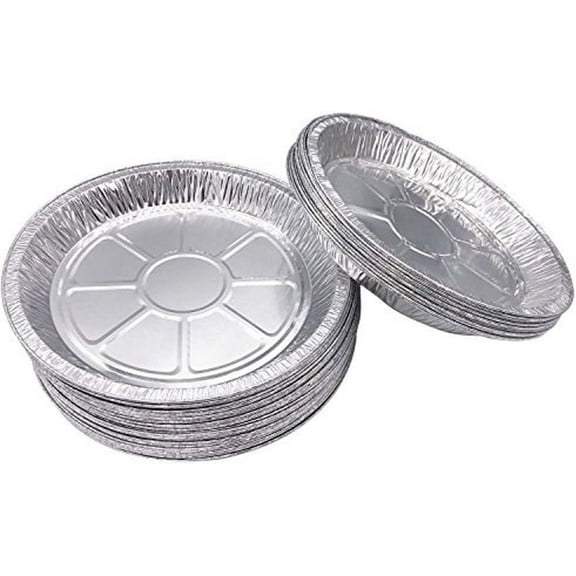 Eco-Friendly Aluminum Foil Pie Pan, Extra-Deep Design For Baking Large Pies, Heavy Gauge Aluminum Ensures Durability And Easy Carry (Pack Of 50)