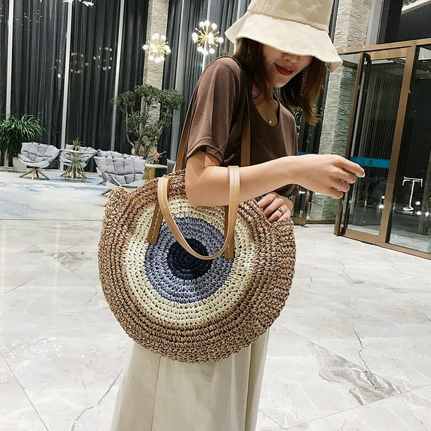 Walmart round straw bag sale