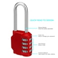 thumbnail image 3 of ZHEGE Combination Lock 2 Pack, 2.2 Inch Long Shackle Padlock, 4 Digit Outdoor Waterproof Resettable Padlock for School Gym Locker, Fence, Gate, Toolbox, 3 of 4