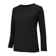 thumbnail image 5 of yunLCZ Women Shirts Women's Semi Turtleneck Sweater Long Sleeved Solid Color Pullover With A Base Shirt Spring And Autumn Loose Sweater Top, 5 of 6