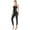 Black, variant on Yaoyar Women Two Pieces Set Yoga Cloth Sports Wrap Crop Tank Top and High Waist Suit, Outdoor Accessories