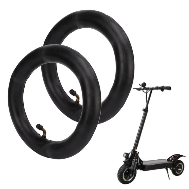EOTVIA 2 Pack 10x2.125 Inner Tube + Tyre Tool Inflatable Butyl Rubber Inner Tube With Coppery Angled Valve Stem,Scooter Inner Tubes,Scooter Tire Tube
