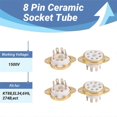 thumbnail image 5 of 4PC 8 Pin Ceramic Socket Tube Top Vacuum Octal Value For KT88 EL34 6V6 6650 274B, 5 of 5