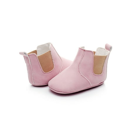 

Wazshop Infant Baby Ankle Boot Elastic Crib Shoes Soft Sole Boots Breathable Pull On Walking Shoe Girls Boys Slippers Booties Multi Colors Non-slip Pink 5C