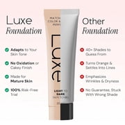 Luxe Changing Foundation for Medium Skin Tone with Essential Brush Set – Smooth, Buildable Coverage – Includes Professional Makeup Brush for Flawless Application