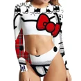 thumbnail image 1 of Hello Kitty Anime Print Sexy Slim Split Bikini Swimsuit for Women, 1 of 10