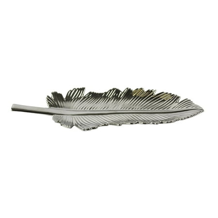 Leaf Fine Gold Plate - SageBrook Home Ceramic Leaf Plate