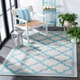 thumbnail image 3 of SAFAVIEH Machine Washable Rug Indoor/Outdoor Bermuda Collection - Bermuda Tamaya Geometric Machine Washable Indoor/Outdoor Area Rug, Beige/Aqua, 6'7" x 9'2", 3 of 10