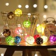 thumbnail image 4 of 10 Lights, Natural Rattan String Lights, Battery Powered for Patio, Wedding, Garden and Party, 4 of 5