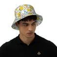 thumbnail image 5 of Yiaed Ducks and Anchors Print Reflective Stripe Bucket Hat Unisex Funny Outdoor Fisherman Cap Beach Sun Hat, 5 of 5