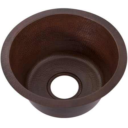 Novatto Managua Round Hand Hammered Copper Bar Sink TCB-001AN