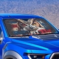 thumbnail image 2 of Yuyamidu Owl Car Windshield Shade American Flag Car Sunshades for Windshield Fashion Auto Sun Visor Protector Foldable Car Sun Shade Windshield for Big Sedan SUV Van, 2 of 7