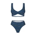 thumbnail image 4 of Daiia Shark (2) Women's Bikini Set Two Piece Swimsuit High Waisted Bikini Adjustable Straps Bikini Perfect for Beach, Pool, and Summer Vacation-Medium, 4 of 9