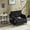 Black, variant on MOONMISS Chenille 3-in-1 Convertible Sleeper Foldable Sofa Bed Recliner Chair with 3 Pillows,Beige