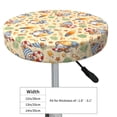thumbnail image 2 of Kdxio Happy Summer With Gnome Print Stool Covers Round,Stretch Round Bar Stool Covers Washable Bar Stool Cushion Slipcover for 12-15 Inch Chair, 2 of 5