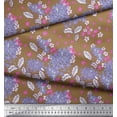 thumbnail image 2 of Soimoi Satin Silk Fabric Leaves & Floral Artistic Print Fabric by Yard 42 Inch Wide, 2 of 3