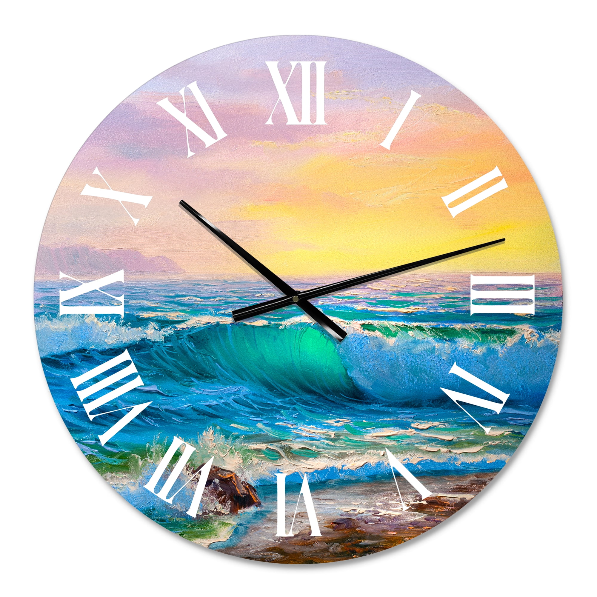 Designart 1 in Coastal Wall Clock