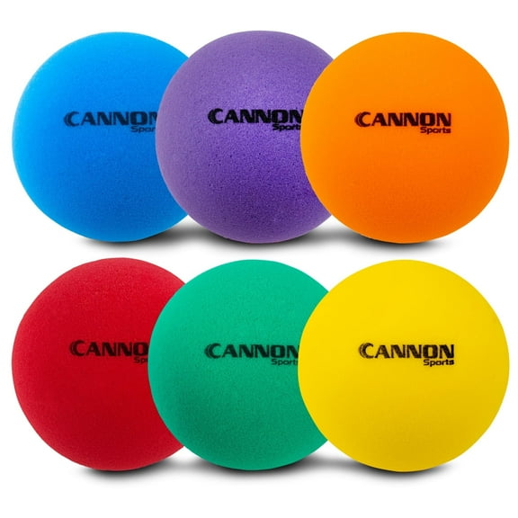 Cannon Sports Soft Foam Ball – Uncoated Medium Density Ball - Lightweight, Safe Play, Indoor/Outdoor Fun - Great for Volleyball, Basketball, Soccer, Dodgeball, and More (Multicolor)