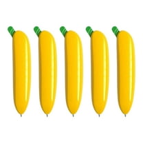 5Pcs Novelty Banana Pen Retractable Ballpoint Pen Christmas Stocking Fillers for Student Reward Birthday Party Supplies
