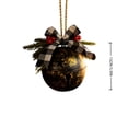 thumbnail image 3 of JJV Giant Christmas Vintage Bell with Bow and Berries, 6 Inch Metal Jingle Bell Large Christmas Hanging Star Cutouts Ornament for Fireplace and Tree, 3 of 7
