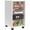 Modern White, variant on WOPITUES 8-Drawer Wooden Rolling Craft Storage Cart, Organizer Drawers with Dividers,Modern Black