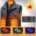 thumbnail image 5 of 11-zone Shoulder Heating Vest Men's Winter Slim Middle-aged And Elderly Intelligent Constant Temperature Safety Electric Vest Black S, 5 of 6