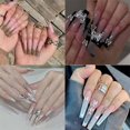thumbnail image 4 of Tignapoo 504-Piece Long Transparent Nail Tips Set - Bulk Pack for Nail Art, No Buffing Required, 11 Sizes Included, 4 of 6