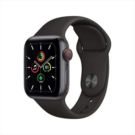 Restored Apple Watch SE 1st Gen (GPS) + Cellular 40mm Space Gray Aluminum Case with Black Sport Band (Refurbished)