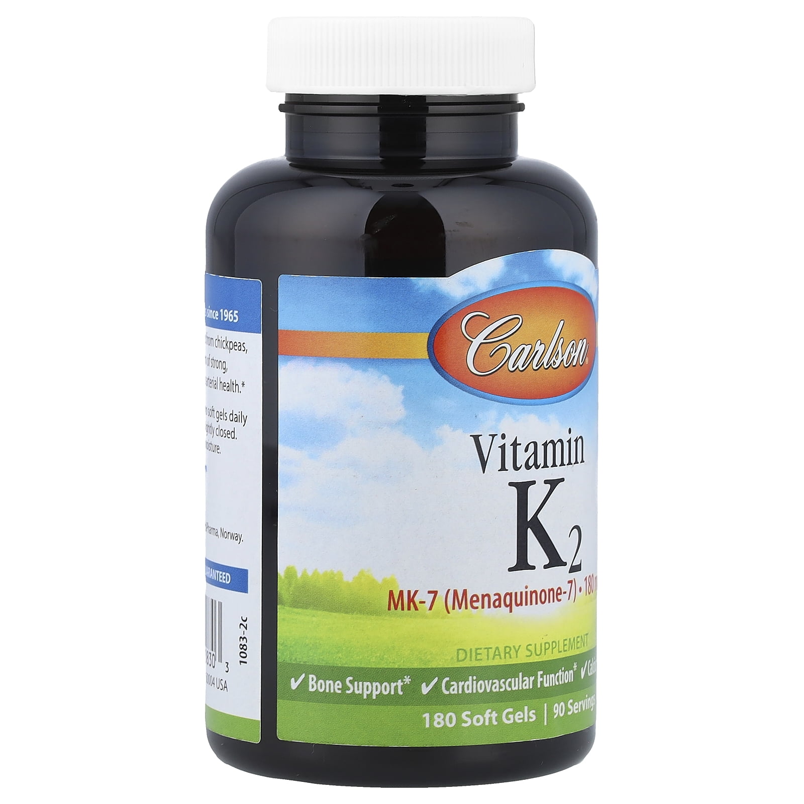 Carlson Vitamin K2, 180 Soft Gels (90 mcg per Soft Gel)