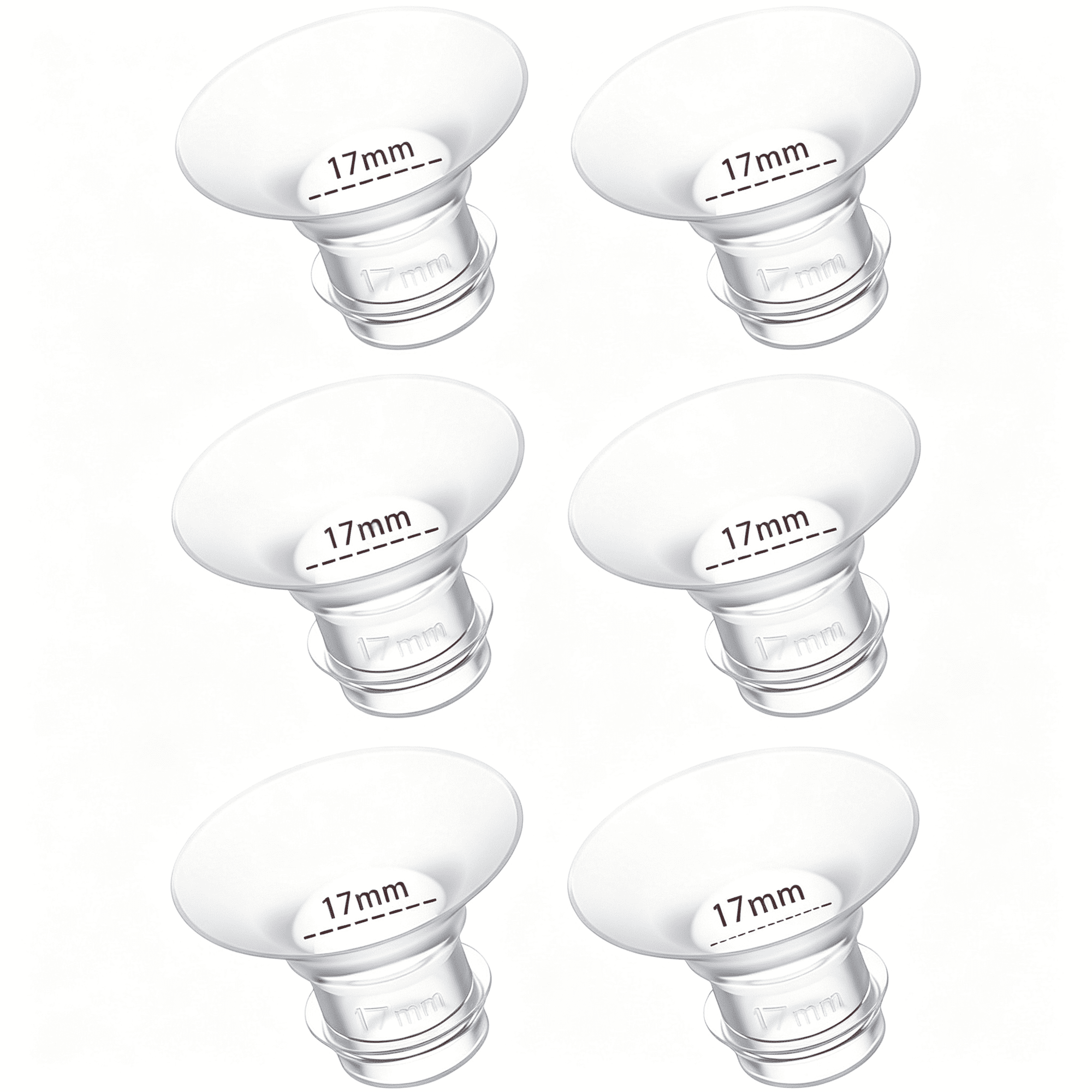 XIRQI 17Mm Flange Insert 6Pc,Compatible with 17Mm Flange Flange Inserts for Flange Inserts Wearable Breast Pump Flange Insert/Flange Inserts