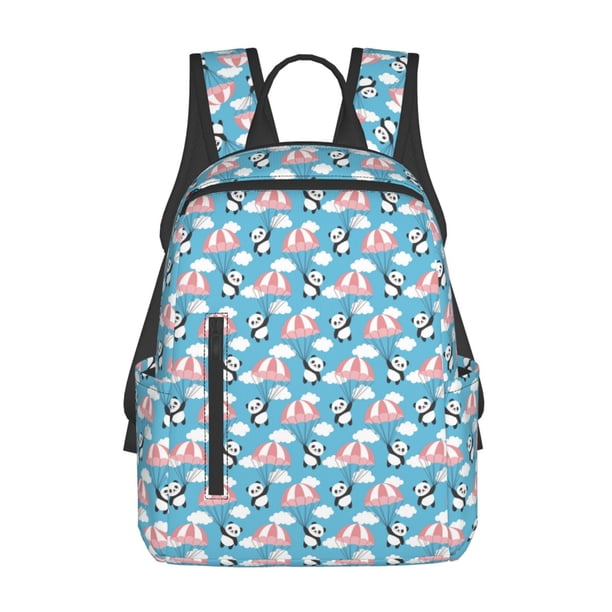 Disketp Panda Flying in the Sky Mochila Ligera e Impermeable, Mochila de Día Resistente para Viajes, Senderismo y Uso Diario para Hombre y Mujer