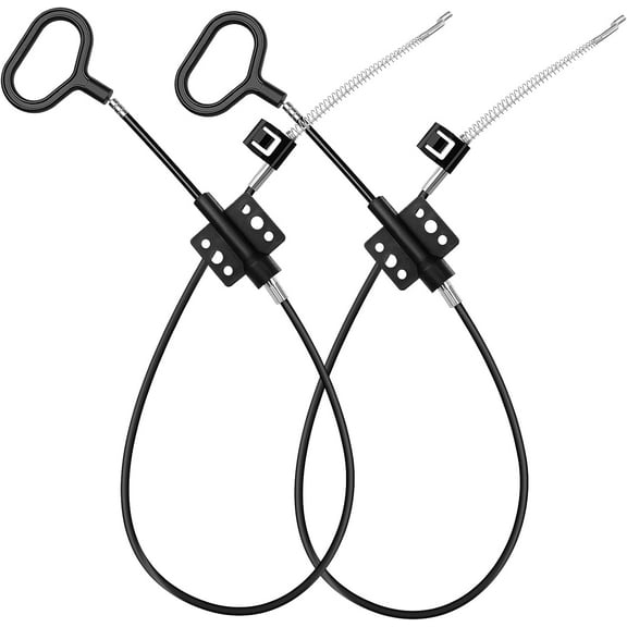 Sofa Recliner Cables, 2 Pack Couch Release Cables Recliner Replacement Parts D Ring Couch Recliner Pull Handle, Hook Exposed Cable with S Tip for Sofa, Black