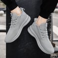 thumbnail image 2 of GLYGML Striped Knit Sneakers Lightweight Breathable Athletic Shoes with Non-Slip Sole for Running and Daily Wear, 2 of 5