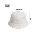 thumbnail image 4 of Deago Women Winter Bucket Hat Vintage Cloche Hats Warm Faux Fur Wool Outdoor Fisherman Cap (White), 4 of 8