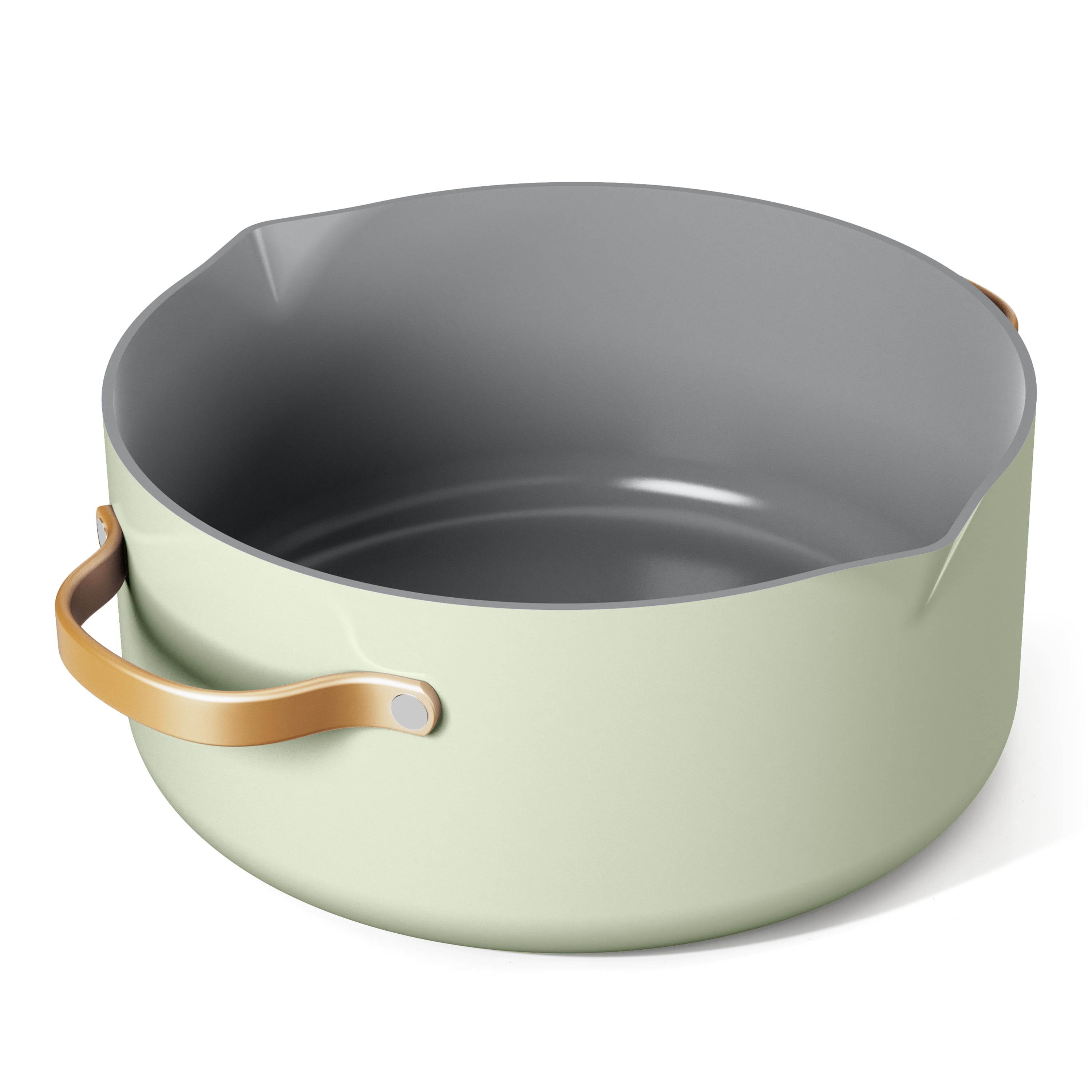 Beautiful 5 Quart Ceramic Non-Stick Dutch Oven with Strainer Lid, Sage Green by Drew Barrymore