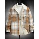 thumbnail image 1 of Blusa y camisa de manga larga con cuello vuelto para hombre, blusa informal a cuadros con botones y manga larga, blusa de poliéster para hombre, 1 of 7