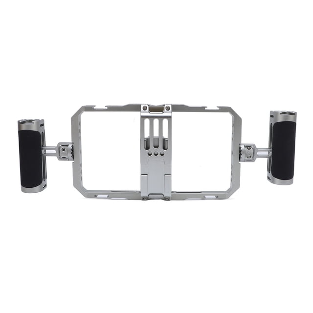Phone Video Stabilizer Rig Kit, Anti Shake Aluminum Alloy Phone Grip Stabiliser Cage Adjustable Firm Grip with 1/4in Screw Port for Live Streaming